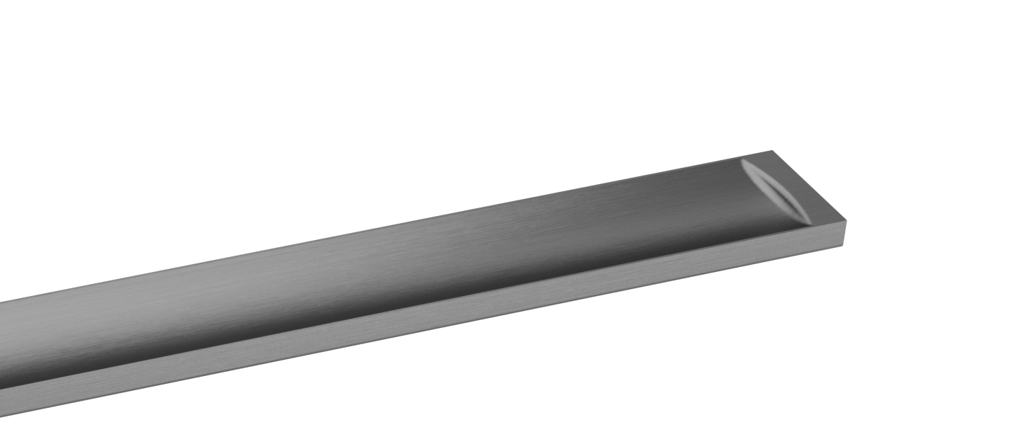 The insert of the Linearis is made of brushed or polished V4A stainless steel